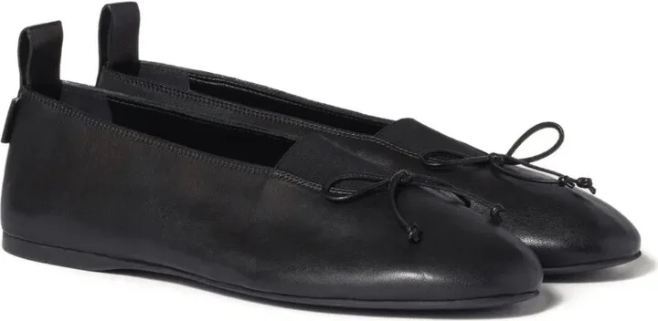 Élan bow-detail leather ballet flats - Image 2