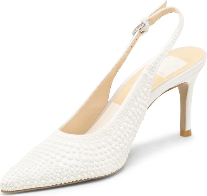 Elasi Pearl Pointed Toe Slingback Pump - Image 8