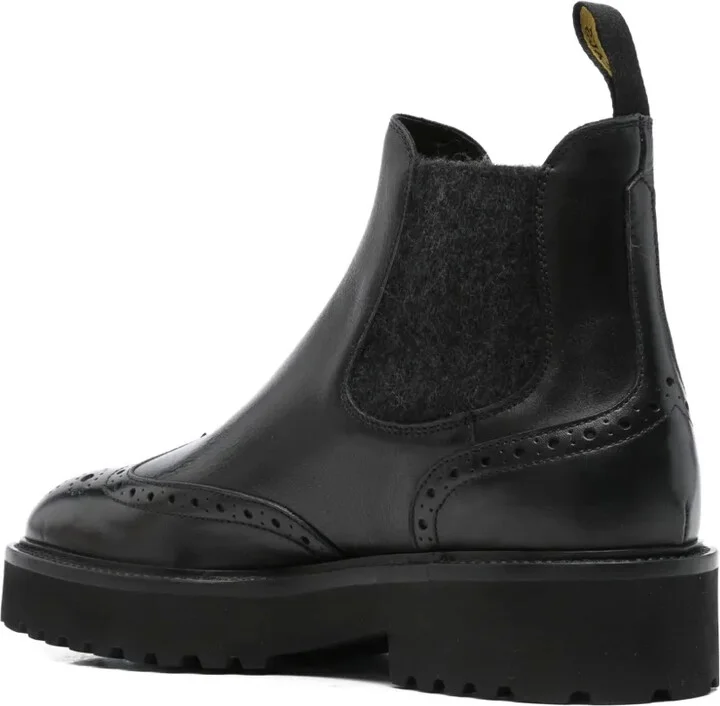Elastic-Panel Brogue Boots - Image 3