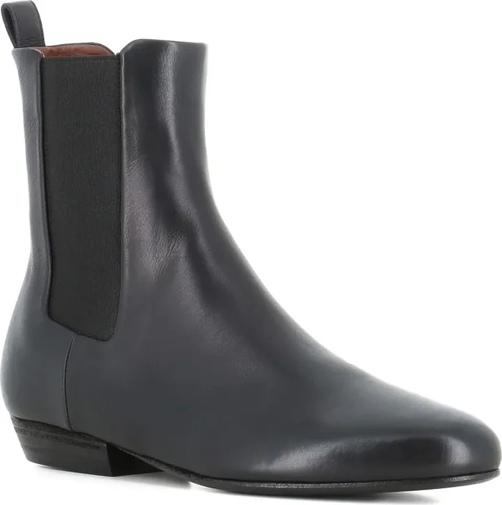 Elastic-Panel Leather Boots - Image 2
