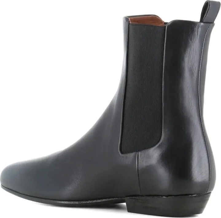 Elastic-Panel Leather Boots - Image 3