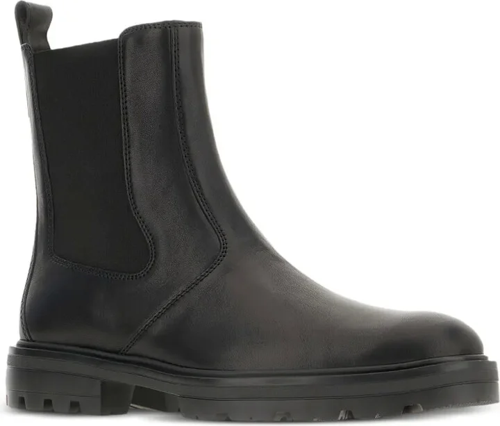 Elastic-Panel Leather Boots - Image 2