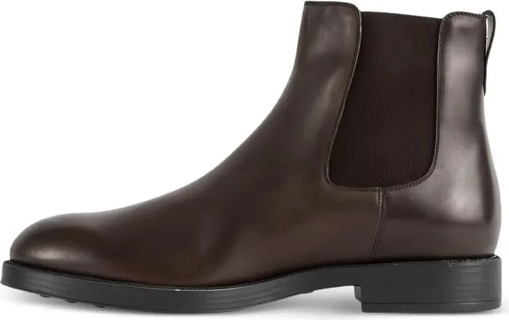 Elastic-Panel Leather Boots - Image 3
