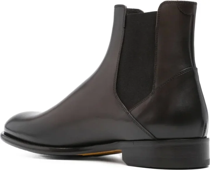 Elastic-Panel Leather Boots - Image 3