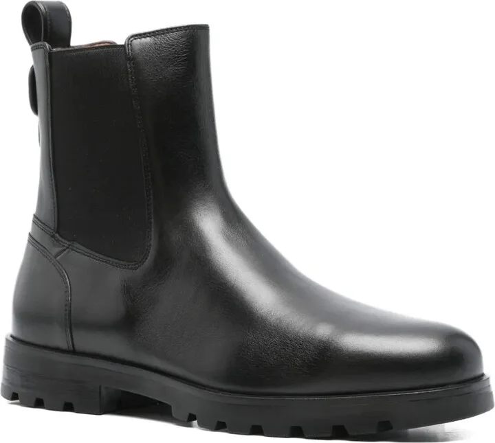 Elastic-Panel Leather Boots - Image 2
