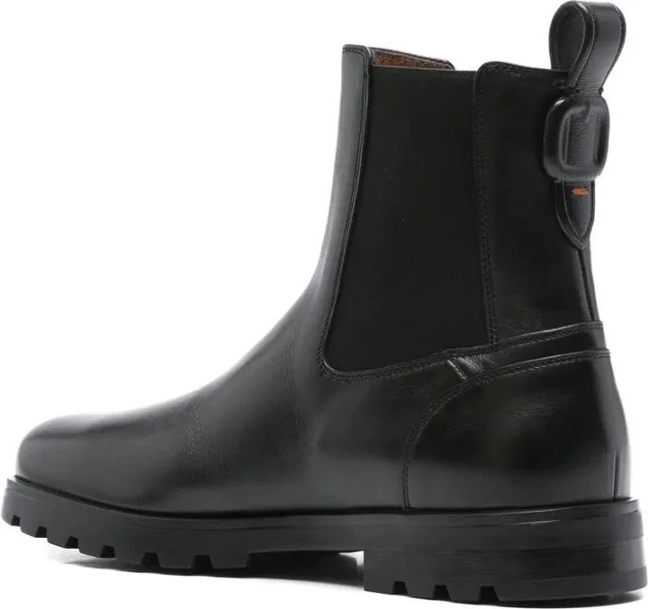Elastic-Panel Leather Boots - Image 3