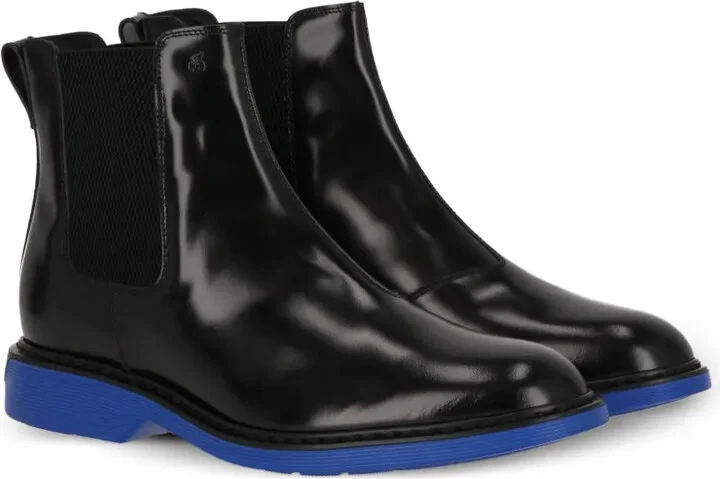 Elastic-Panel Leather Chelsea Boots - Image 2