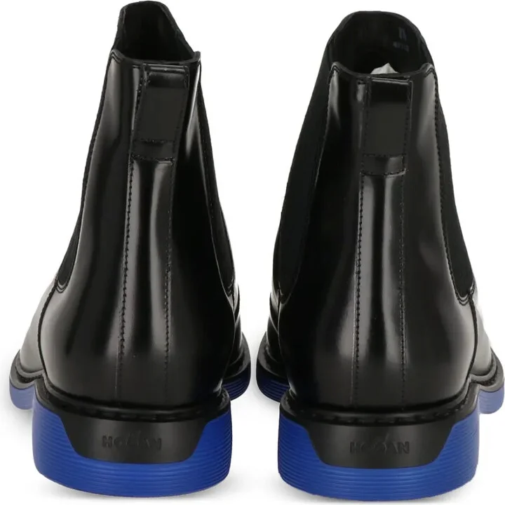 Elastic-Panel Leather Chelsea Boots - Image 3
