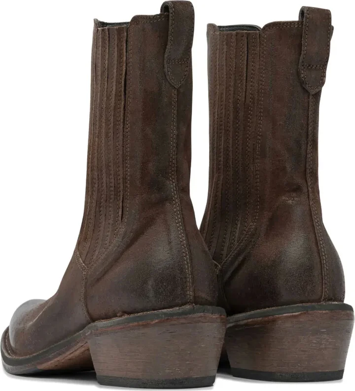 Elastic-Panel Leather Cowboy Boots - Image 3