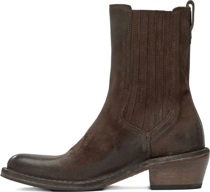 Elastic-Panel Leather Cowboy Boots - Image 4