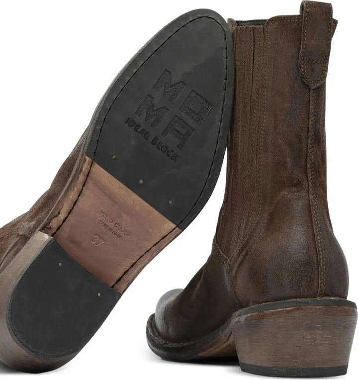 Elastic-Panel Leather Cowboy Boots - Image 5