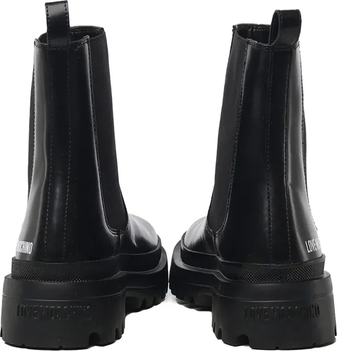 Elastic-Panel Lug Sole Boots - Image 3