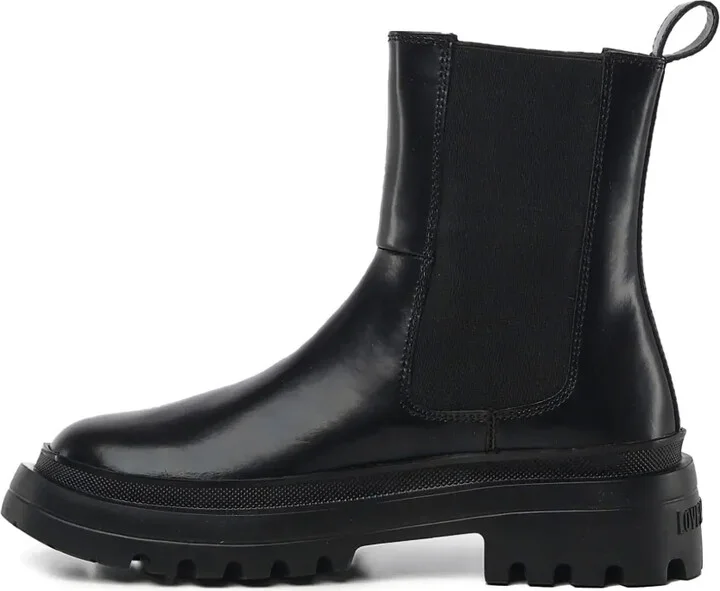 Elastic-Panel Lug Sole Boots - Image 4