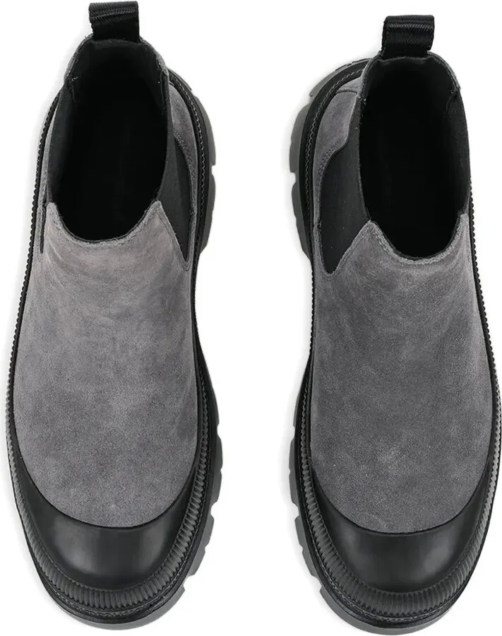 Elastic-Panel Lug Sole Boots - Image 4