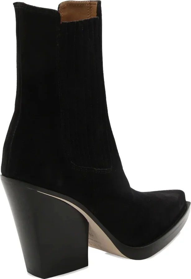 Elastic-Panel Pointed-Toe Boots - Image 4