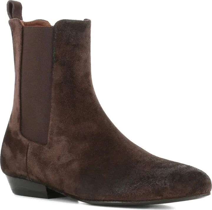 Elastic-Panel Suede Boots - Image 2