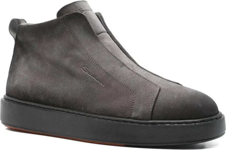 Elastic-Panel Suede Sneakers - Image 2