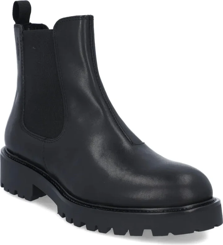 Elastic-Panelled Leather Boots
