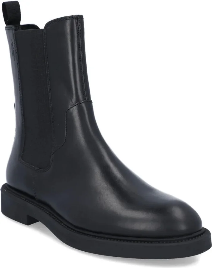 Elastic-Panels Leather Chelsea Boots