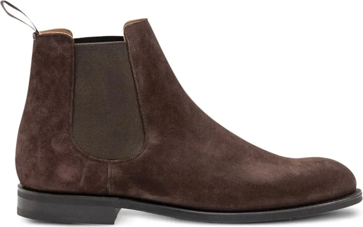 Elastic-Panels Suede Boots