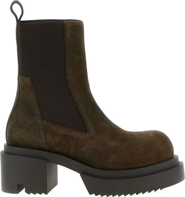 Elastic-Strap Platform Boots