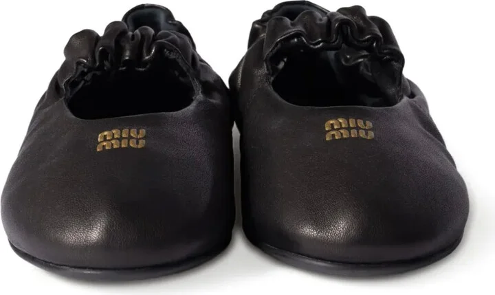 Elasticated-Detail Ballet Flats - Image 3