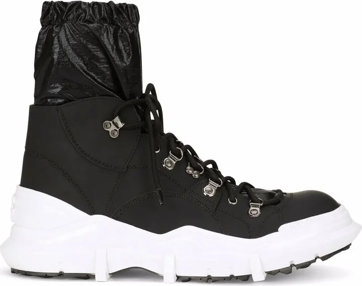 Elasticated Lace-Up Boots