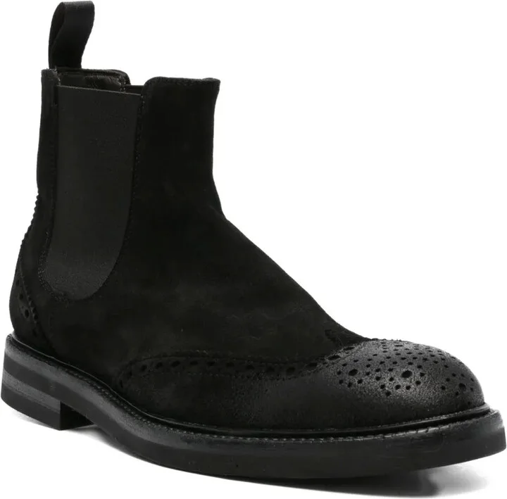 elasticated-panel brogue Chelsea boots - Image 2