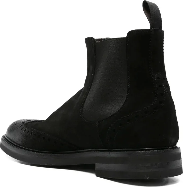 elasticated-panel brogue Chelsea boots - Image 3