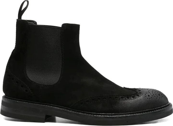 elasticated-panel brogue Chelsea boots