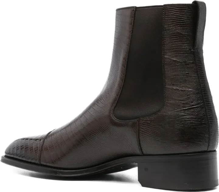 Elasticated-Panel Leather Boots - Image 3