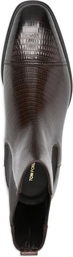 Elasticated-Panel Leather Boots - Image 4