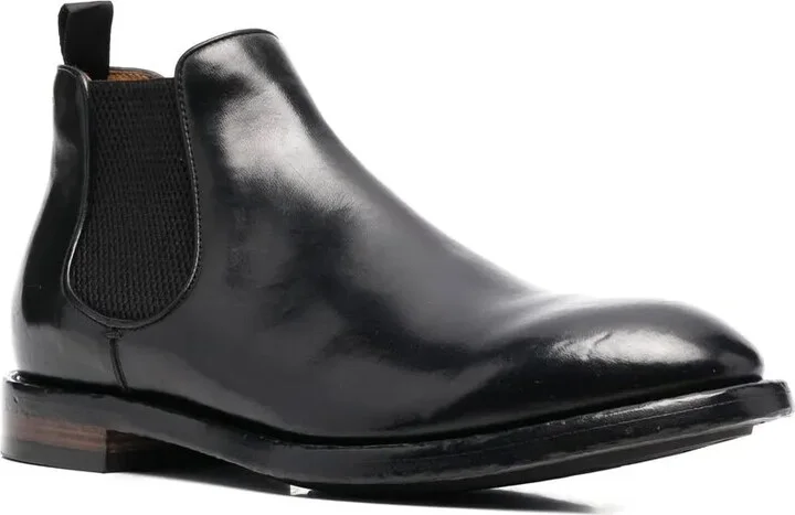 Elasticated-Panel Leather Boots - Image 2