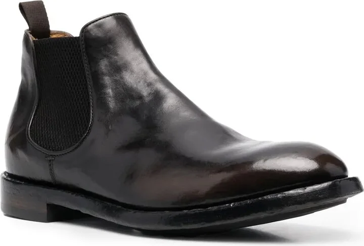 Elasticated-Panel Leather Boots - Image 2