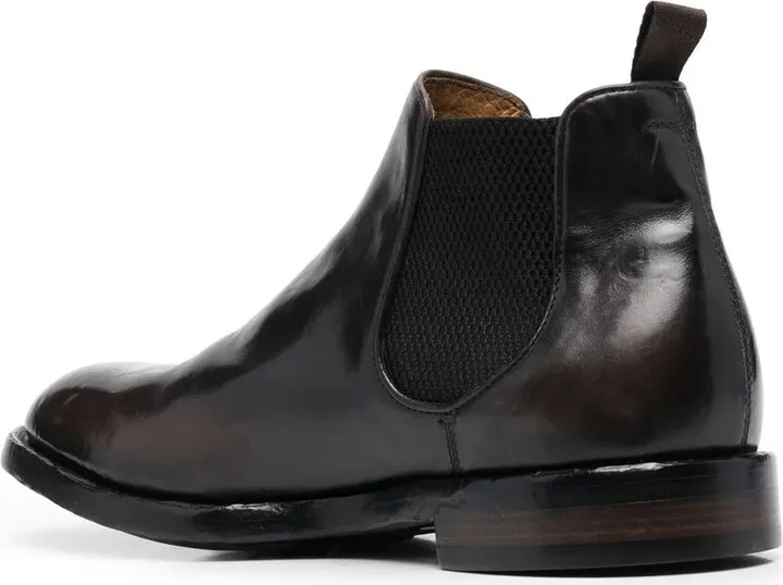 Elasticated-Panel Leather Boots - Image 3