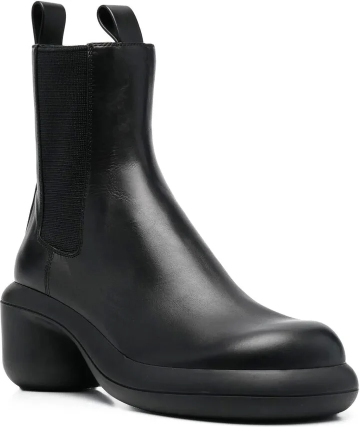 Elasticated-Panel Leather Boots - Image 2