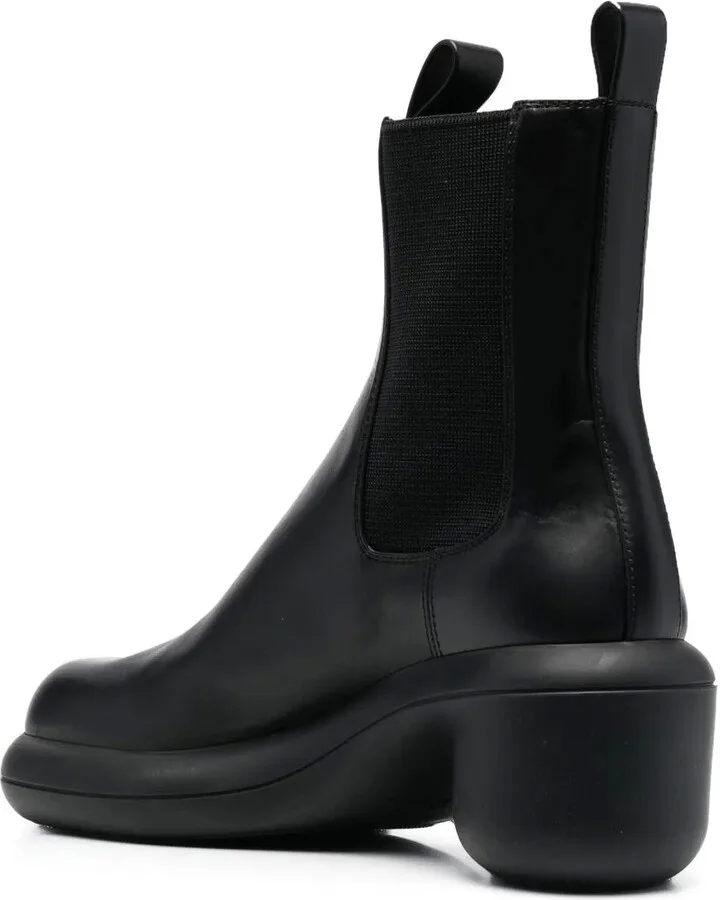 Elasticated-Panel Leather Boots - Image 3
