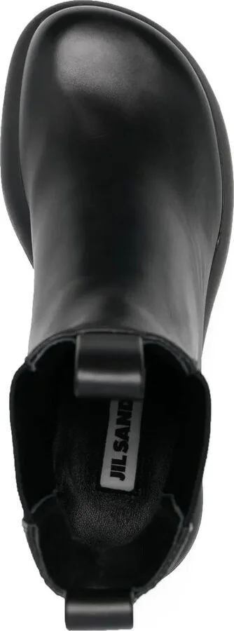Elasticated-Panel Leather Boots - Image 4