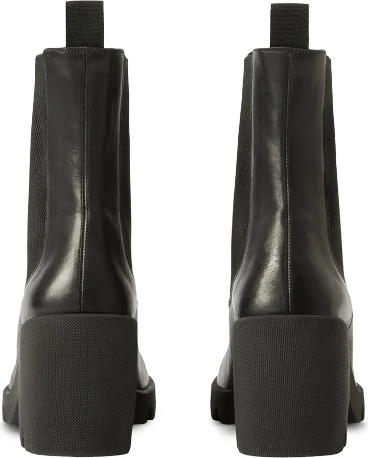 Elasticated-Panel Leather Boots - Image 2