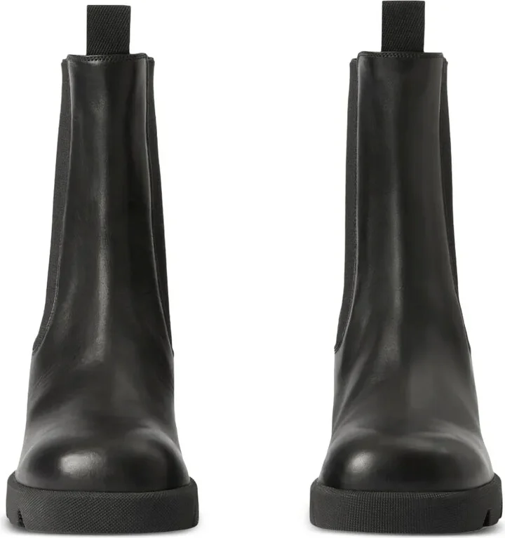 Elasticated-Panel Leather Boots - Image 3