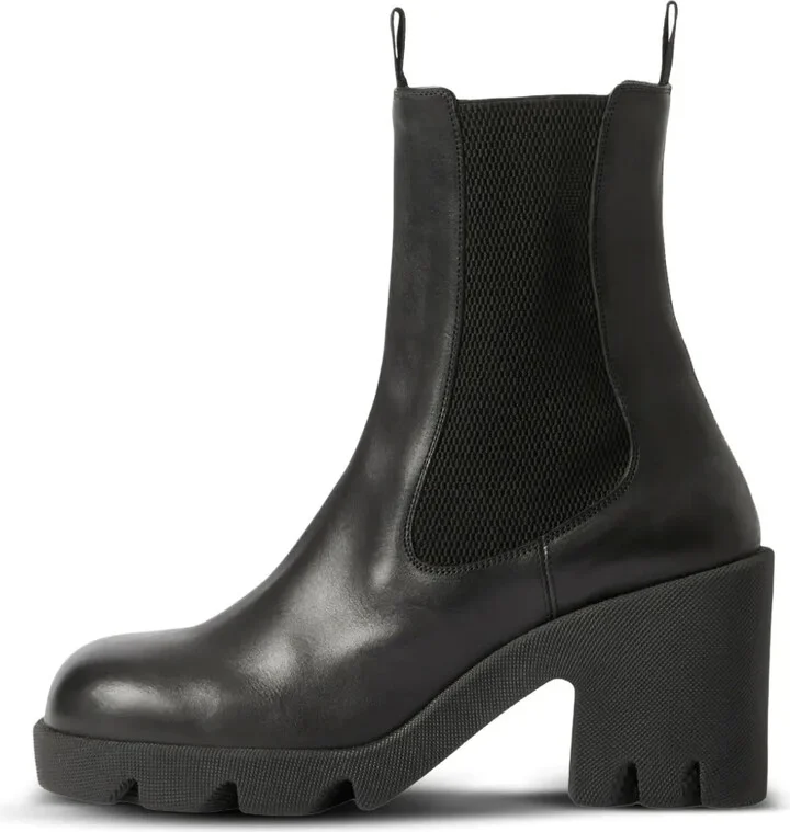 Elasticated-Panel Leather Boots - Image 4