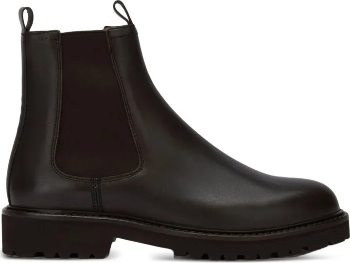 Elasticated-Panel Leather Chelsea Boots