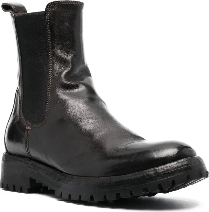 Elasticated-Panels Leather Boots - Image 2
