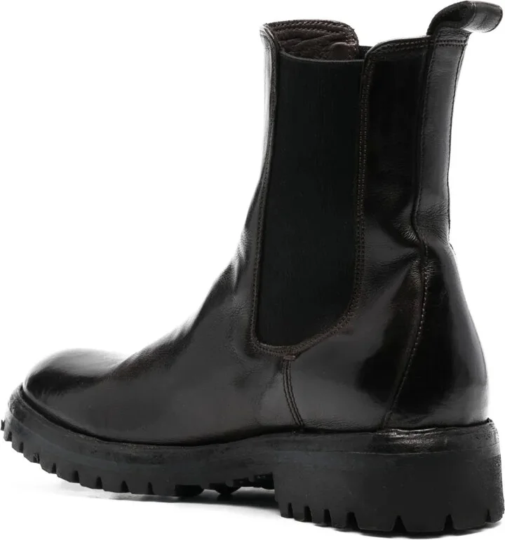 Elasticated-Panels Leather Boots - Image 3
