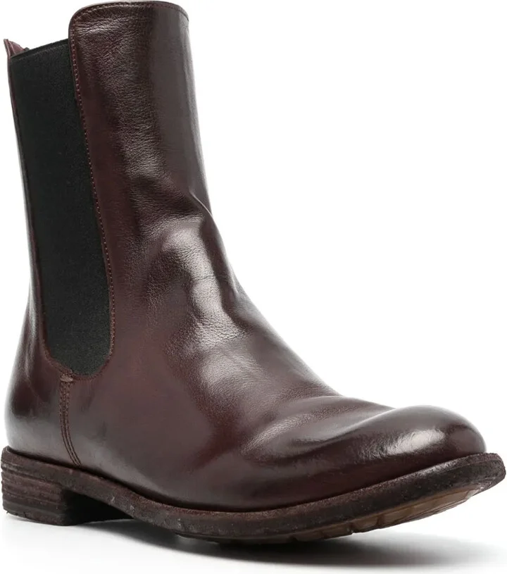 Elasticated-Panels Leather Boots - Image 2