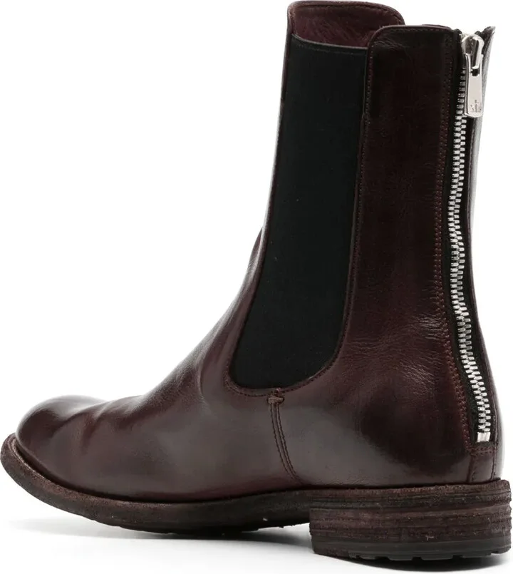 Elasticated-Panels Leather Boots - Image 3