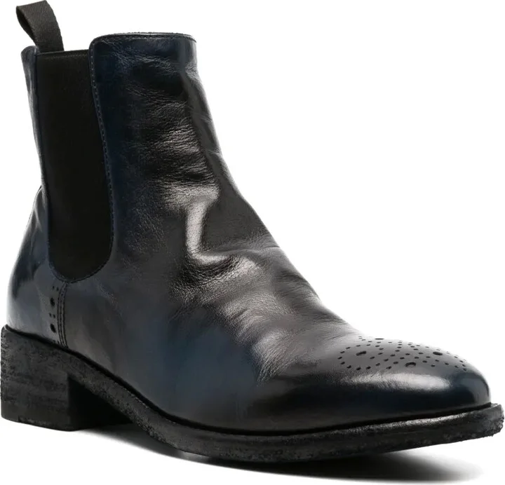 Elasticated Side-Panels Leather Boots - Image 2