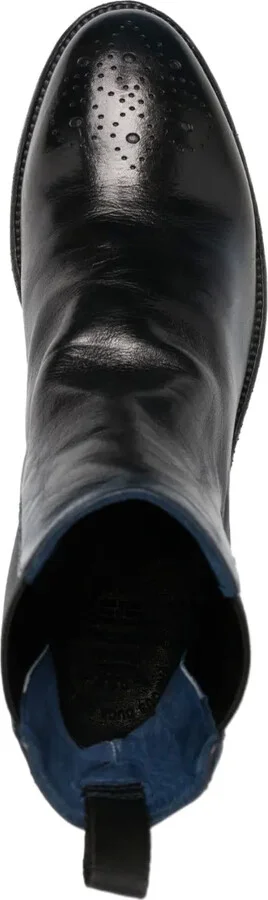 Elasticated Side-Panels Leather Boots - Image 4