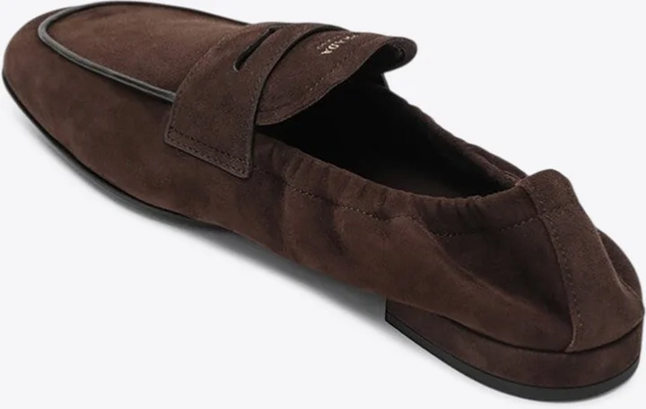 Elasticated Suede Penny Loafers - Image 2