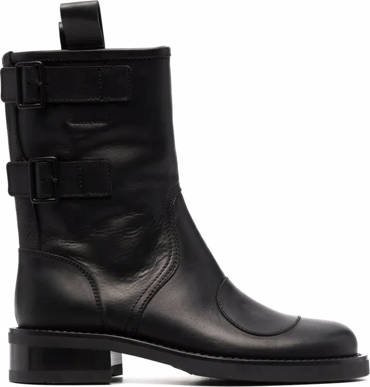 Elba leather mid-calf boots